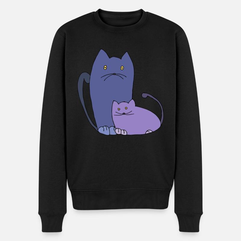 Chats lavande - Pull Premium bio Homme - noir