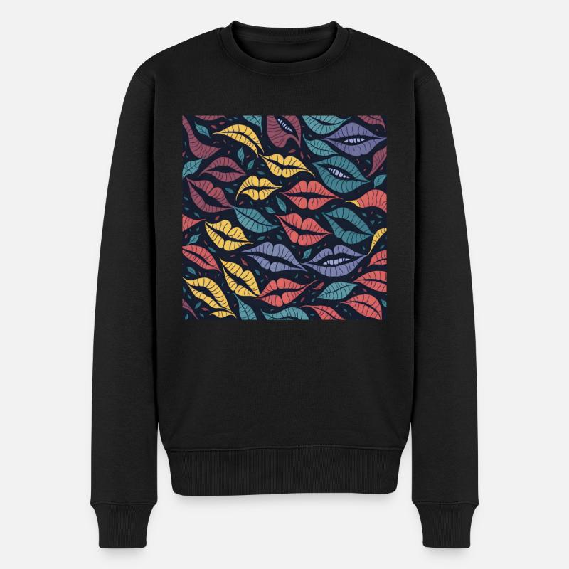 Grüne Reize - Männer Premium Bio Pullover - Schwarz