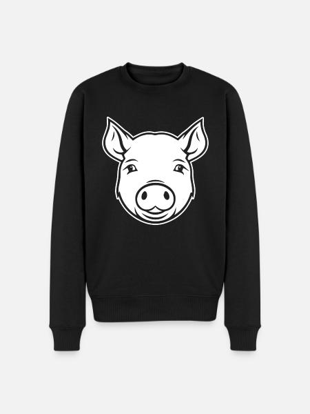 Pig Piggy Sow - Men's Premium Organic Jumper - black
