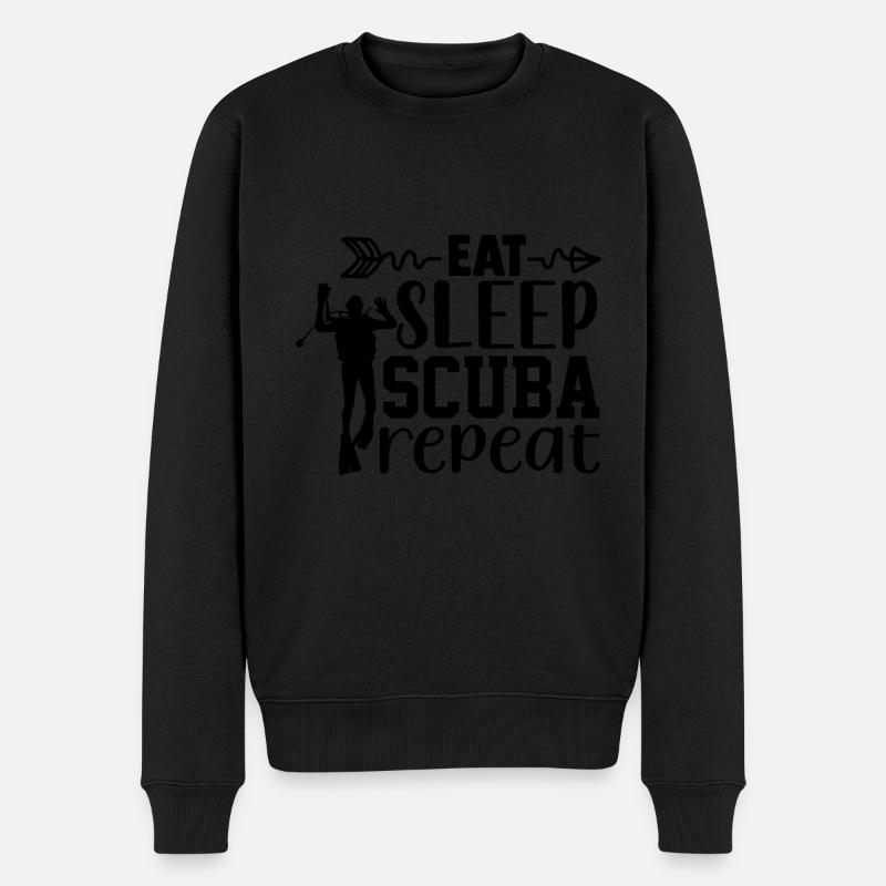 Taucher Spruch - Plongée - Pull Premium bio Homme - noir