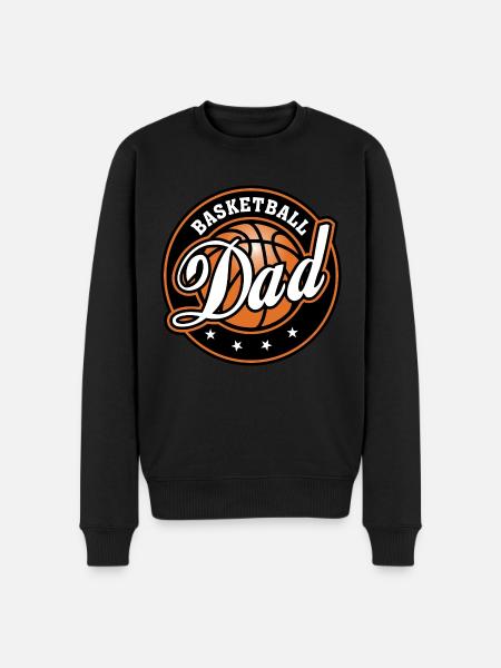 Basketball Dad - Männer Premium Bio Pullover - Schwarz