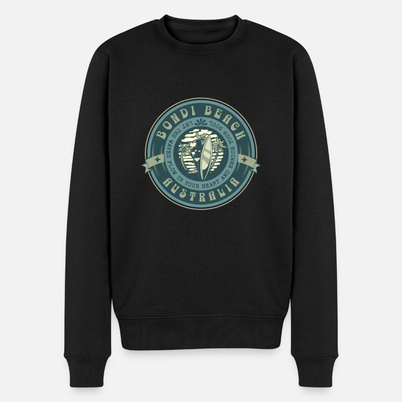 Bondi Beach Surfer Fille - Pull Premium bio Homme - noir
