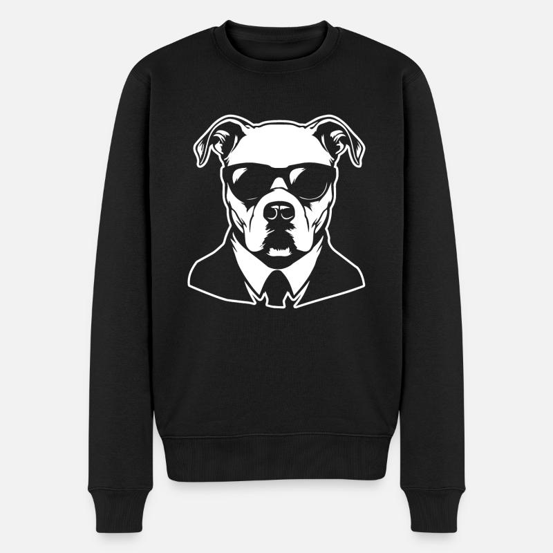 Pitbull - Männer Premium Bio Pullover - Schwarz