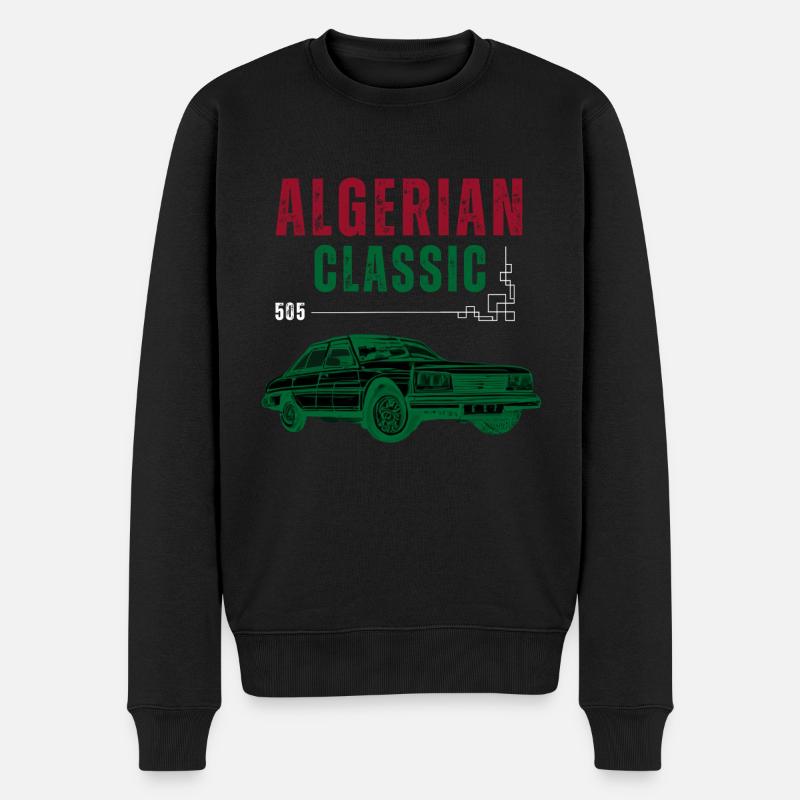 Algerischer Klassiker 505 - Männer Premium Bio Pullover - Schwarz