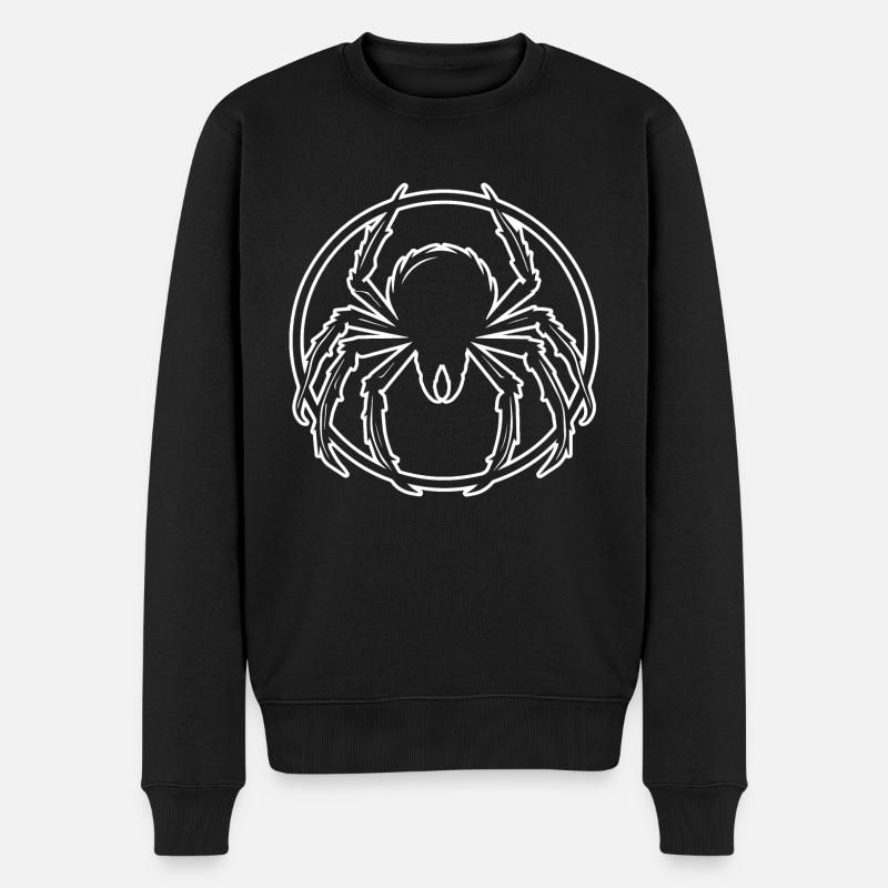 Spinne Spinnen Tiere - Männer Premium Bio Pullover - Schwarz