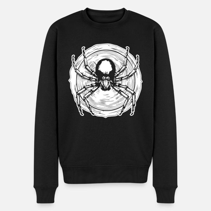 Spinne Spinnen Tiere - Männer Premium Bio Pullover - Schwarz