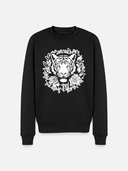 Tiger Big Cat - Men's Premium Organic Jumper - black
