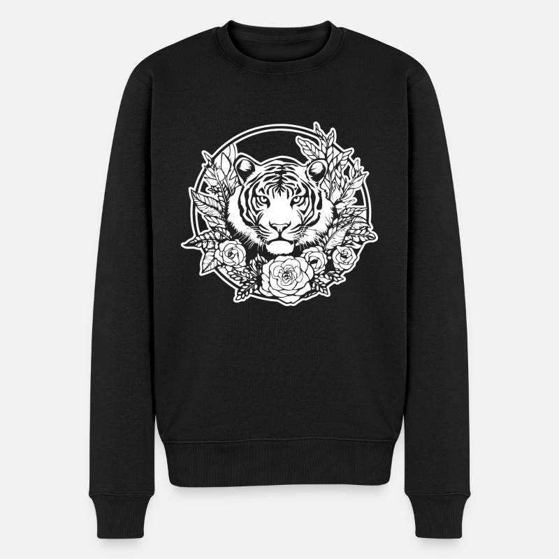 Tigre Big Cat - Pull Premium bio Homme - noir