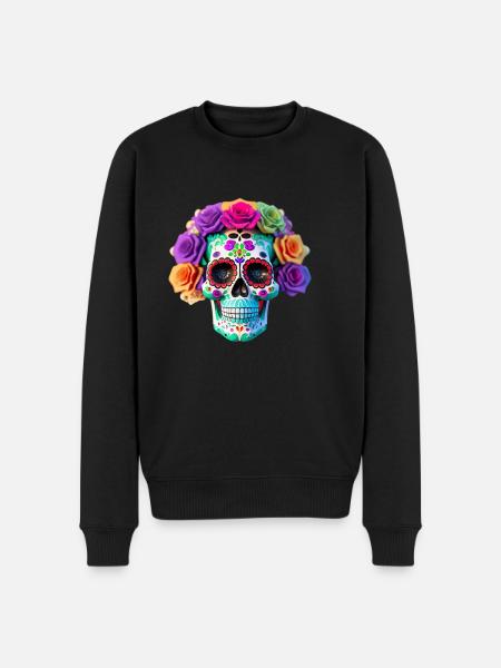 Dia de los Muertos - Pull Premium bio Homme - noir