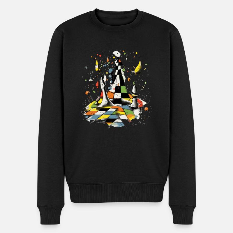 Le génie de l'échiquier - Pull Premium bio Homme - noir