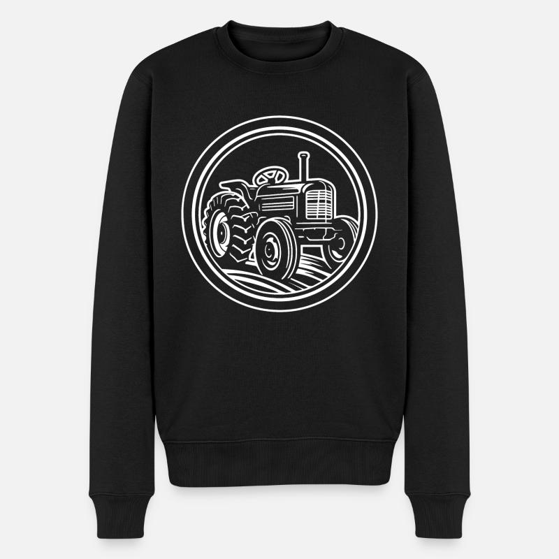 Traktor - Männer Premium Bio Pullover - Schwarz