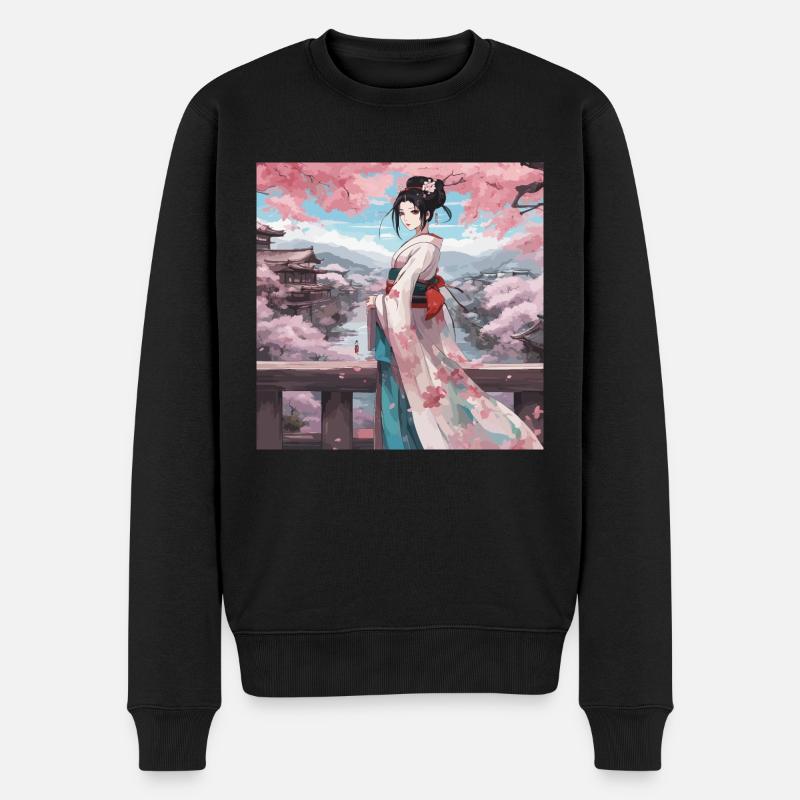 Geisha d’anime - Pull Premium bio Homme - noir