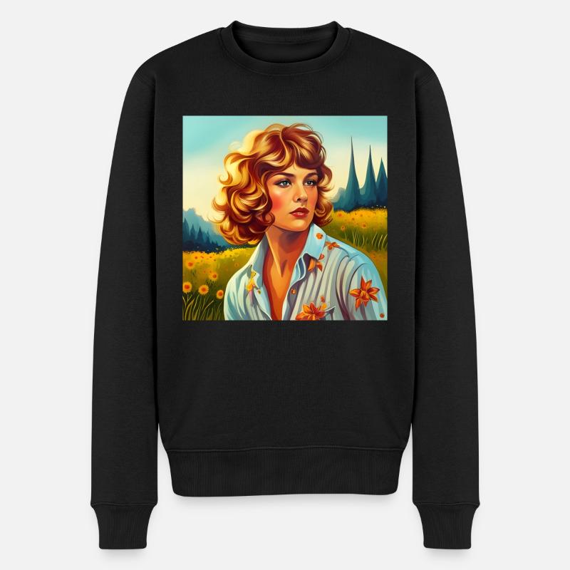 70`s Woman - Männer Premium Bio Pullover - Schwarz