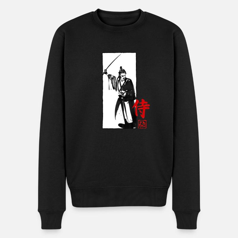 Kumitate Samurai 03 - Männer Premium Bio Pullover - Schwarz