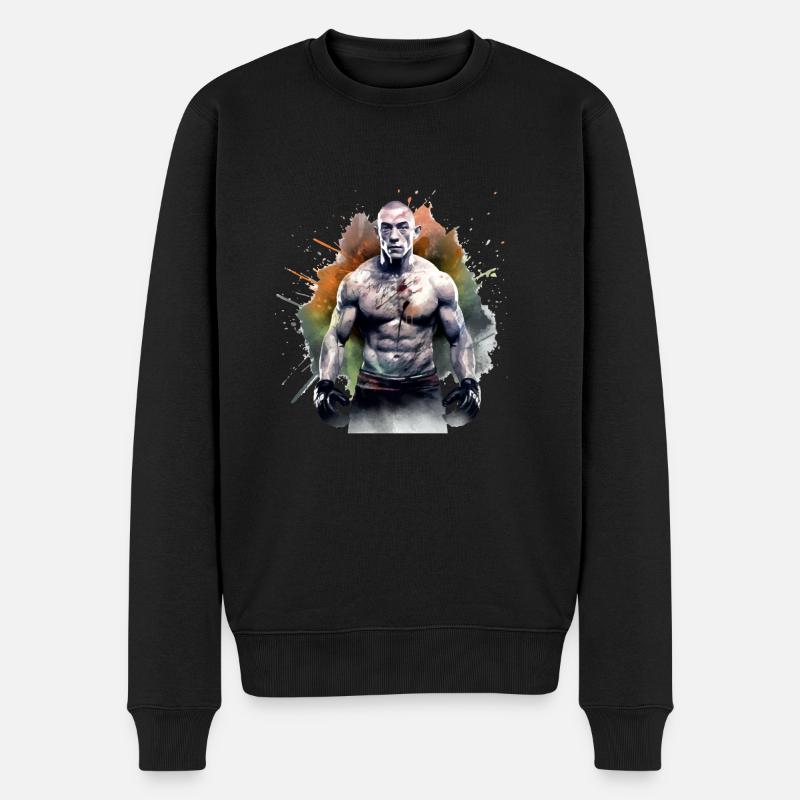 Francis MMA-Kämpfer - Männer Premium Bio Pullover - Schwarz