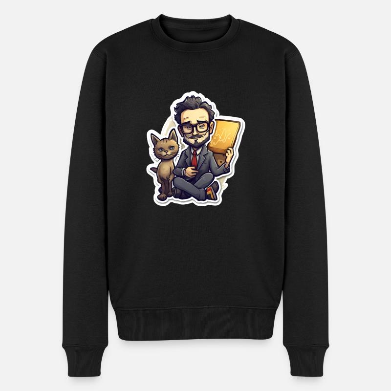 Schrödinger et son chat - Pull Premium bio Homme - noir