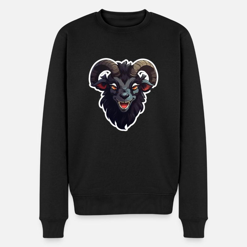 Chèvre chèvre chèvre effrayante - Pull Premium bio Homme - noir