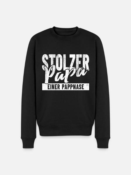 Stolzer Papa einer Pappnase - Männer Premium Bio Pullover - Schwarz