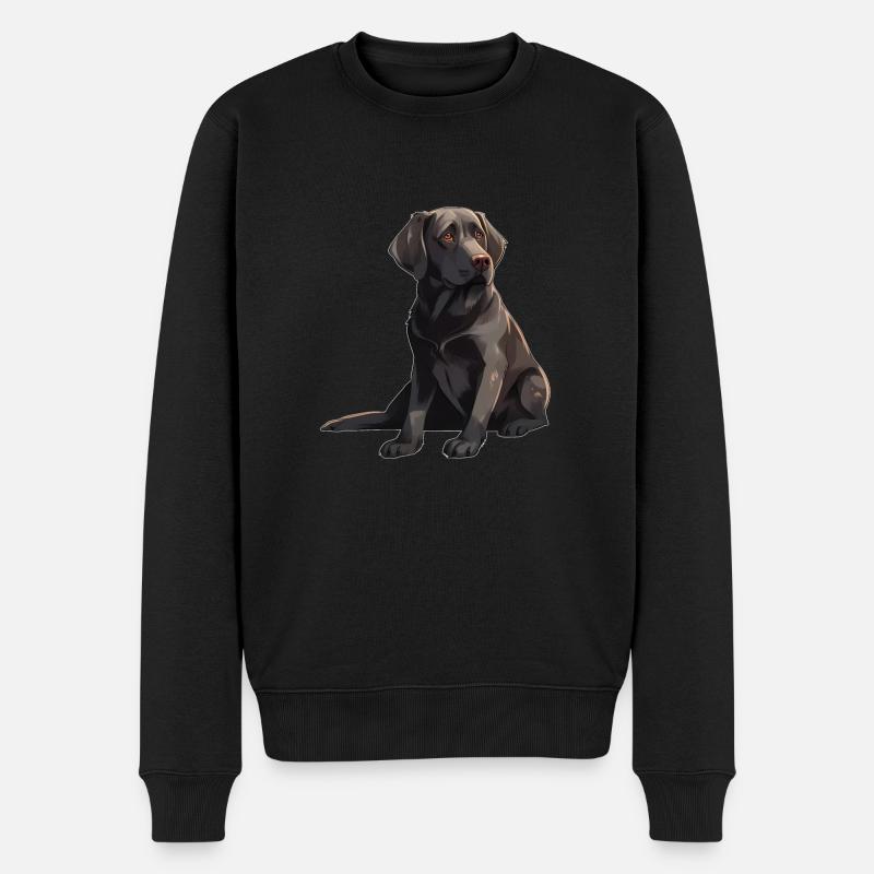 Labrador Welpe - Männer Premium Bio Pullover - Schwarz
