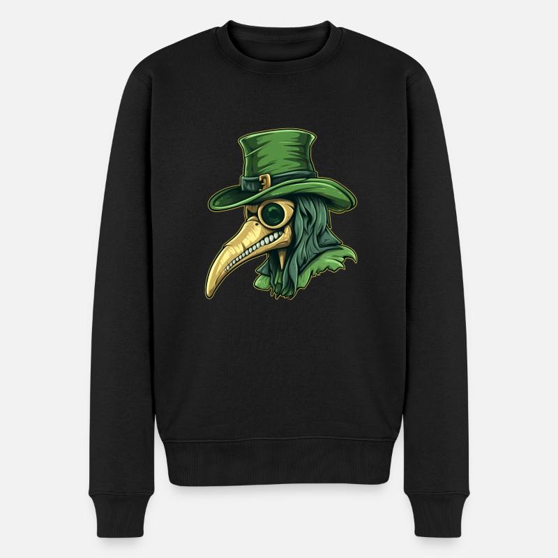 Pestdoktor Doktor Arzt - Männer Premium Bio Pullover - Schwarz