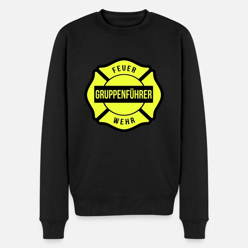 Feuerwehr Gruppenführer - Männer Premium Bio Pullover - Schwarz