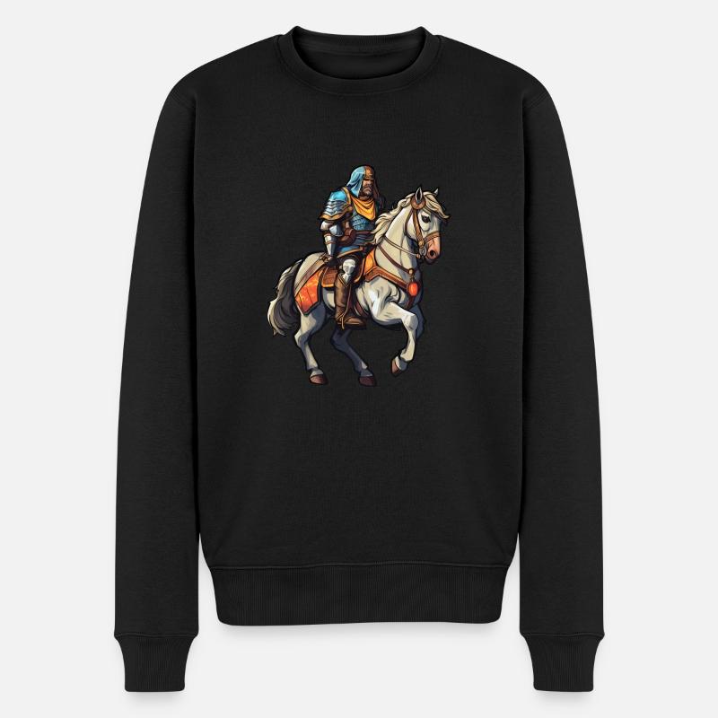 Ritter Reiter - Männer Premium Bio Pullover - Schwarz