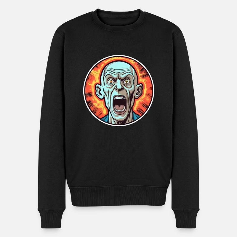 Homme d’Halloween effrayant - Pull Premium bio Homme - noir