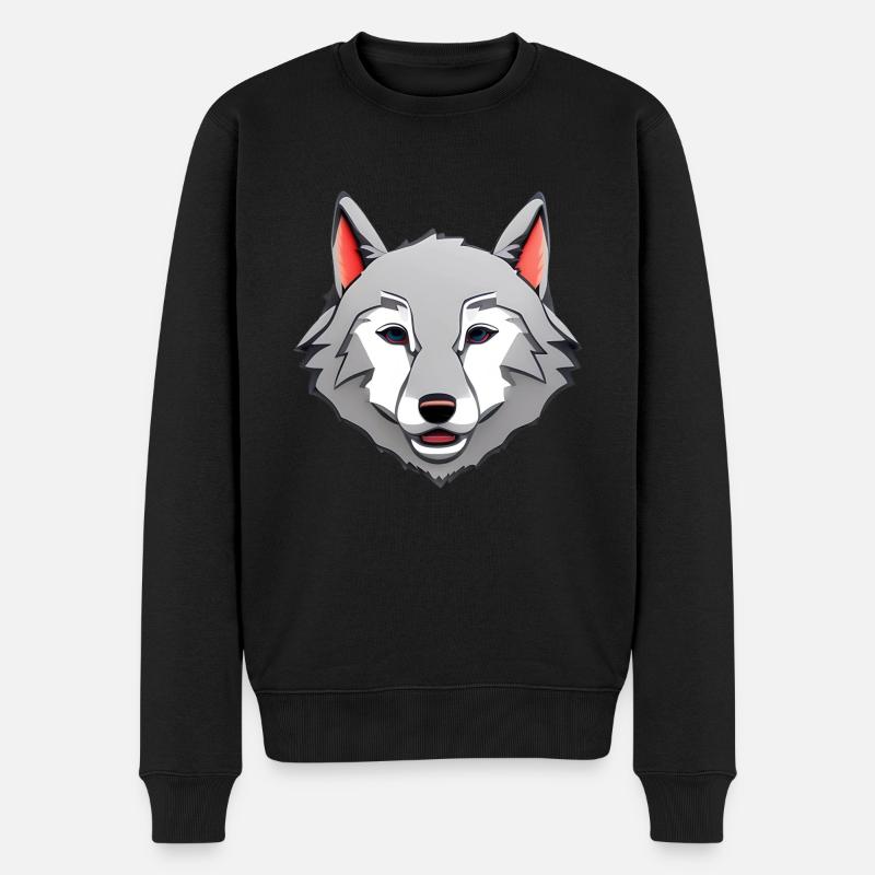 loup - Pull Premium bio Homme - noir