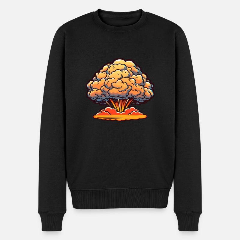 Explosion Feuerwerk Pyrotechnik - Männer Premium Bio Pullover - Schwarz