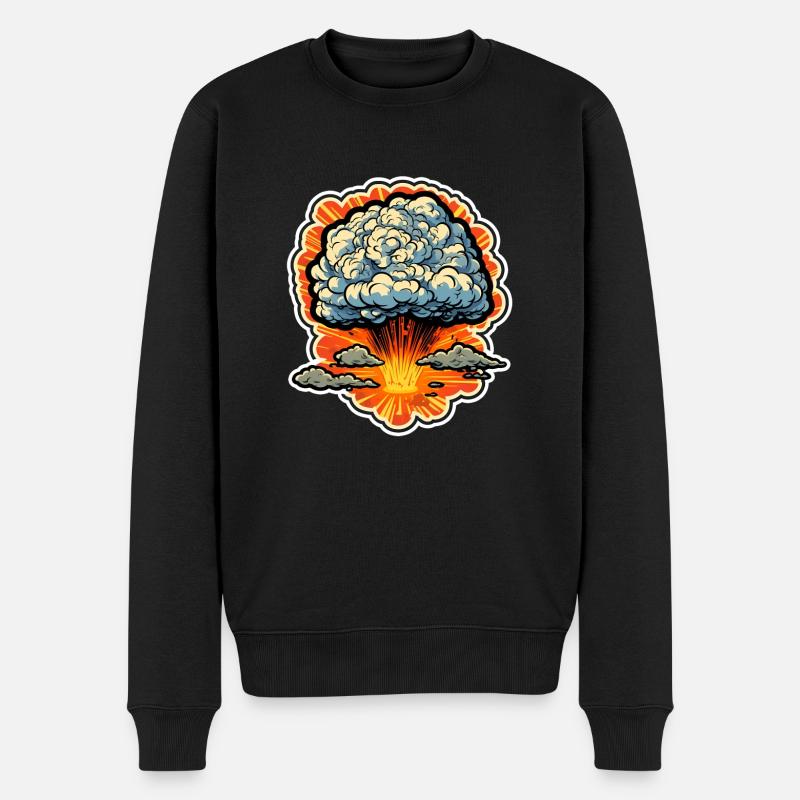 Explosion Fireworks Pyrotechnics - Men's Premium Organic Jumper - black