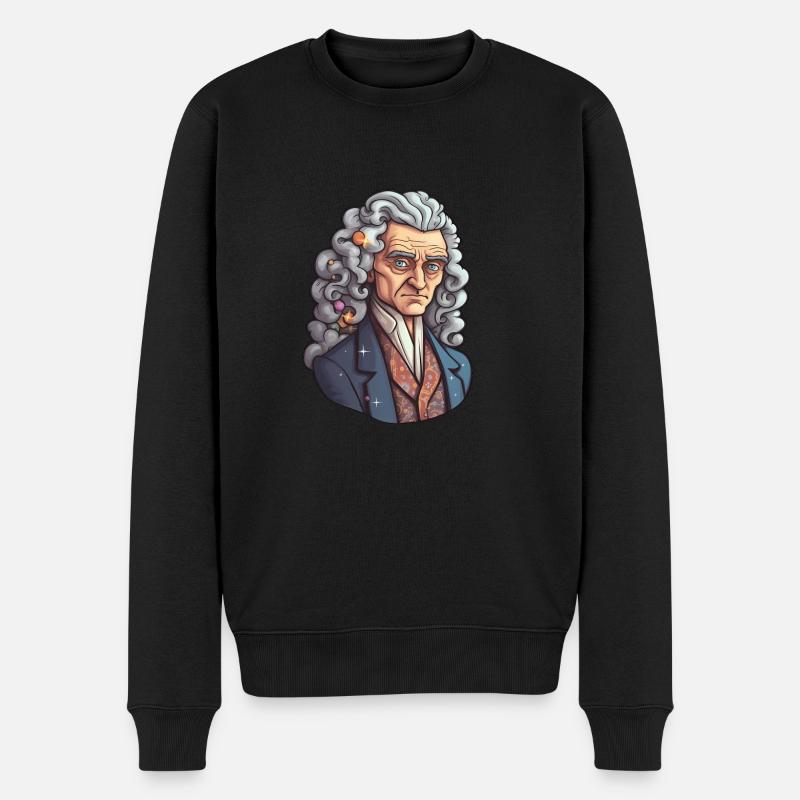 Newton - Männer Premium Bio Pullover - Schwarz