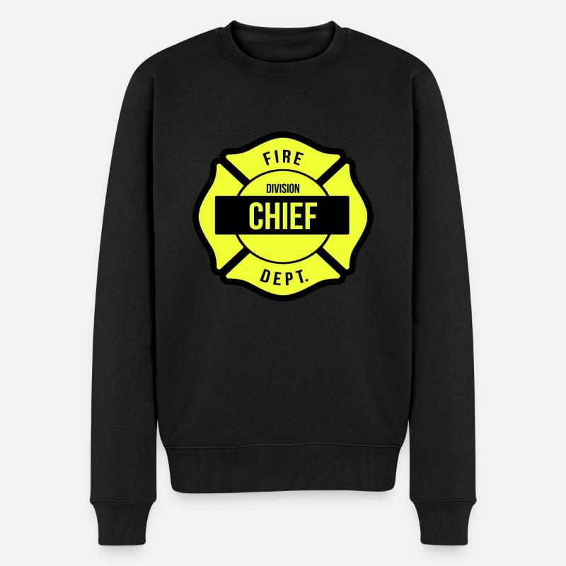 Chef de division des pompiers - Pull Premium bio Homme - noir