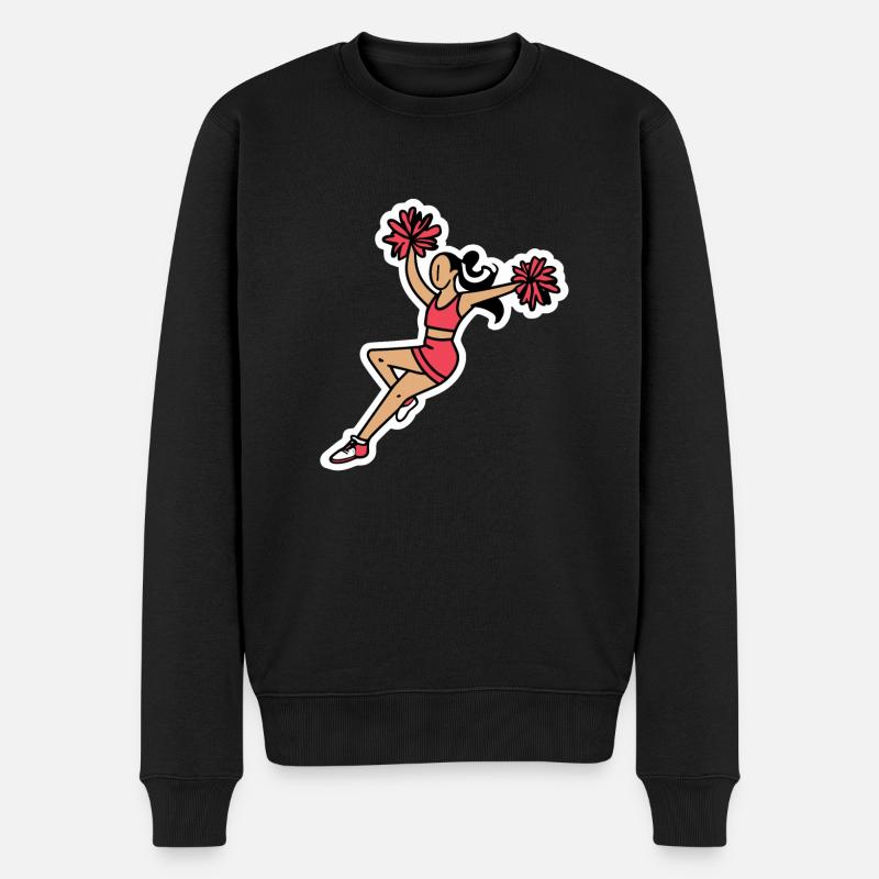 Cheerleading - Männer Premium Bio Pullover - Schwarz