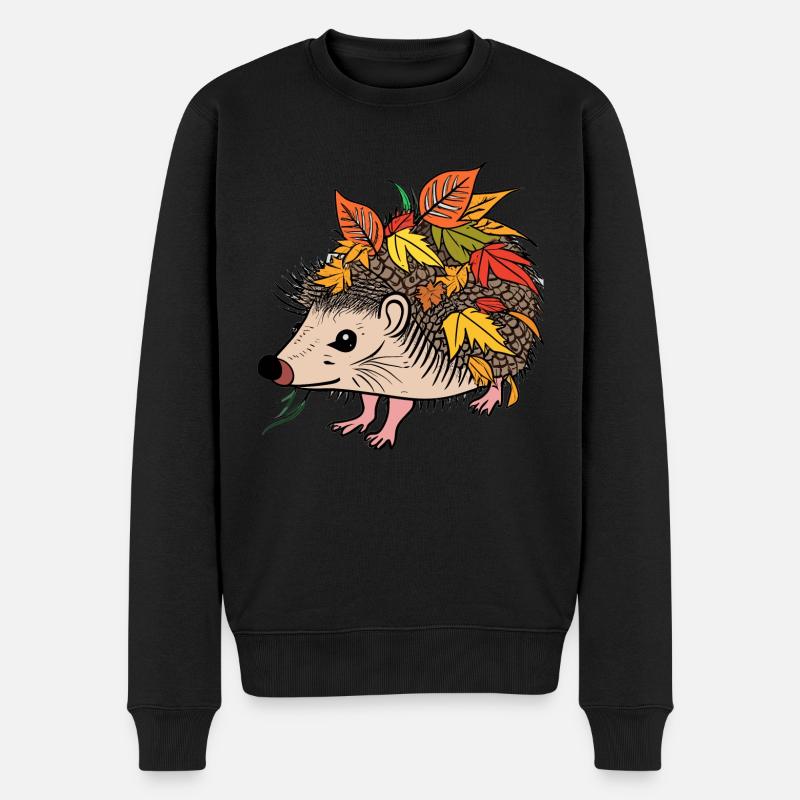 Igel - Männer Premium Bio Pullover - Schwarz