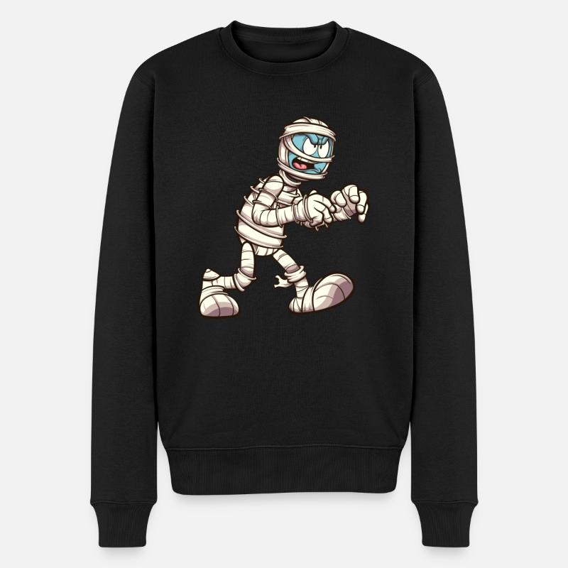 Wandelnde Mumie - Männer Premium Bio Pullover - Schwarz