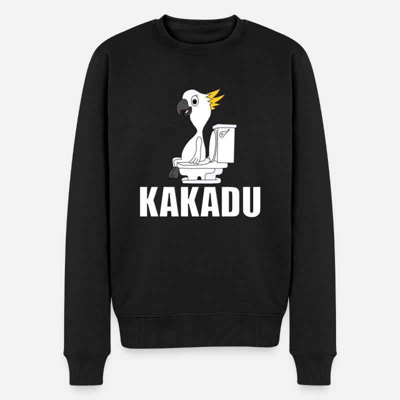KAKADU - VOGEL - WC - TOILETTE - TIER - TIERISCH - Männer Premium Bio Pullover - Schwarz