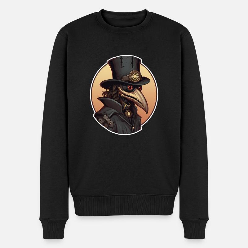 Pestdoktor Doktor Arzt - Männer Premium Bio Pullover - Schwarz