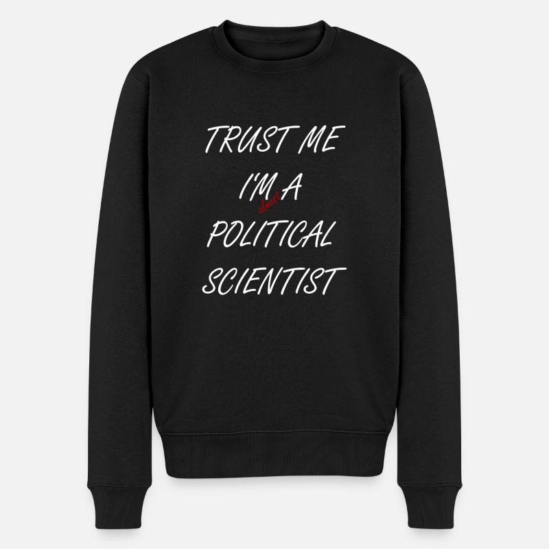 Politikwissenschaftler - Männer Premium Bio Pullover - Schwarz