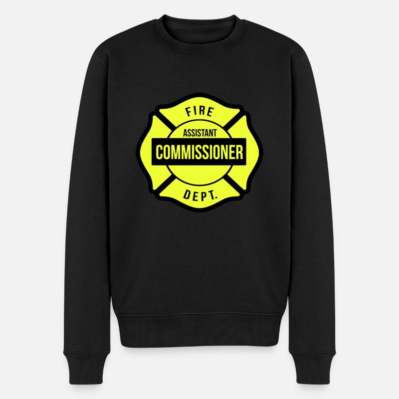 Chef adjoint du service d’incendie - Pull Premium bio Homme - noir