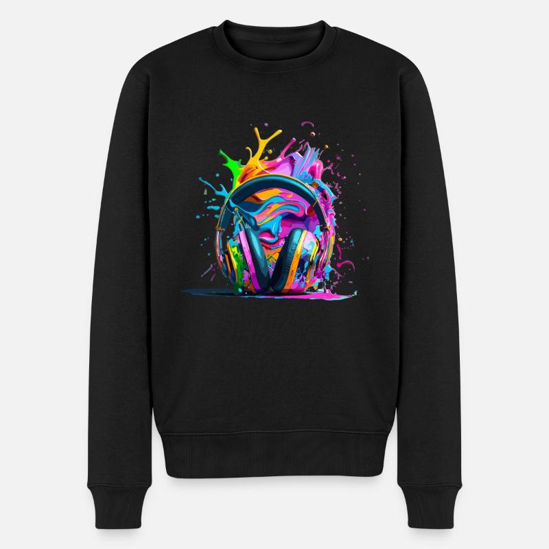 MUSIQUE - Pull Premium bio Homme - noir