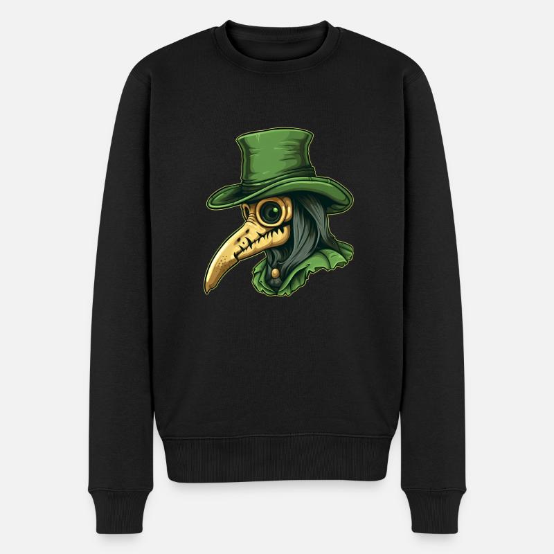 Pestdoktor Doktor Arzt - Männer Premium Bio Pullover - Schwarz