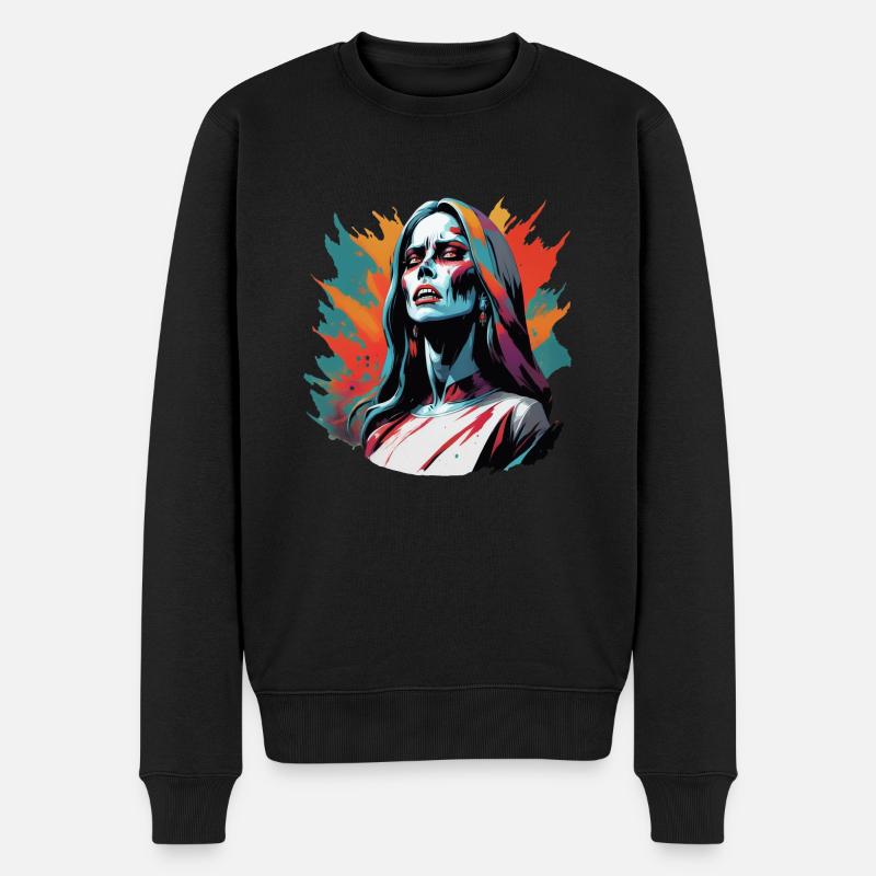 Tote Frau - Männer Premium Bio Pullover - Schwarz