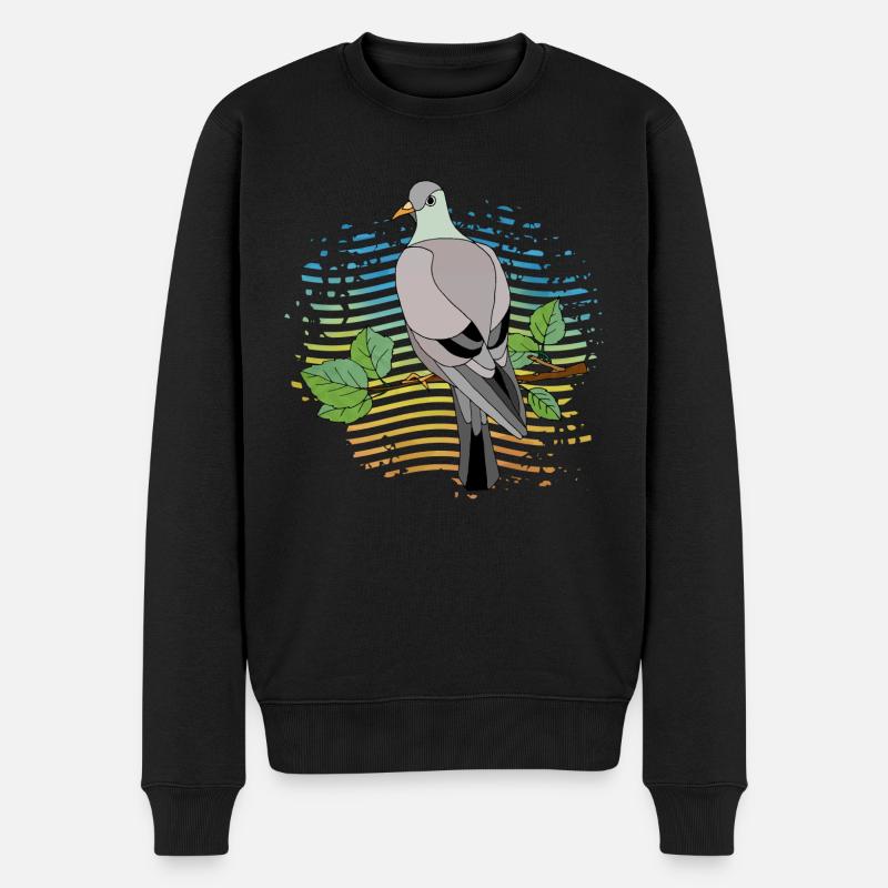 Vogel - Männer Premium Bio Pullover - Schwarz