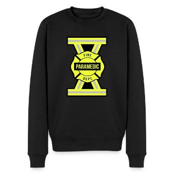 Pompiers ambulanciers paramédicaux - Pull Premium bio Homme - noir - Devant - Nico (187cm)