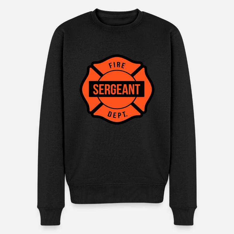 Fire Sergeant - Men's Premium Organic Jumper - black