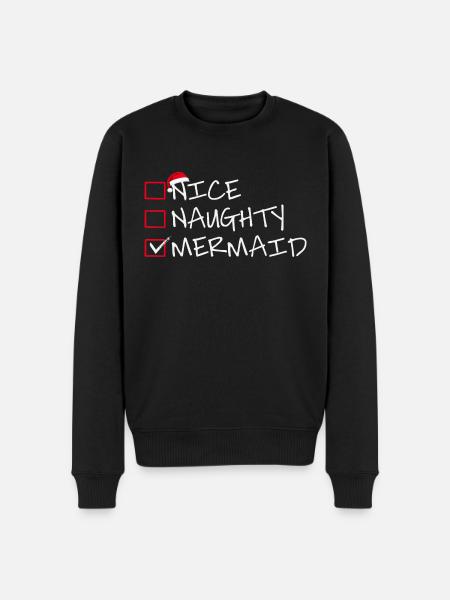 Nice Naughty Mermaid - Men's Premium Organic Jumper - black