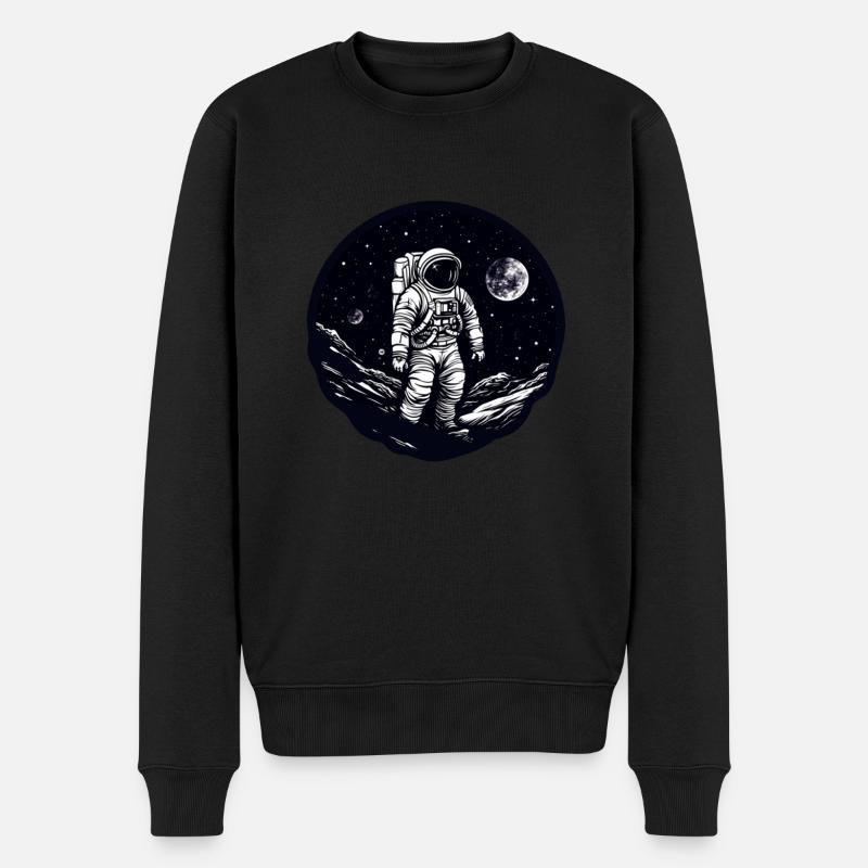 Lune des astronautes - Pull Premium bio Homme - noir