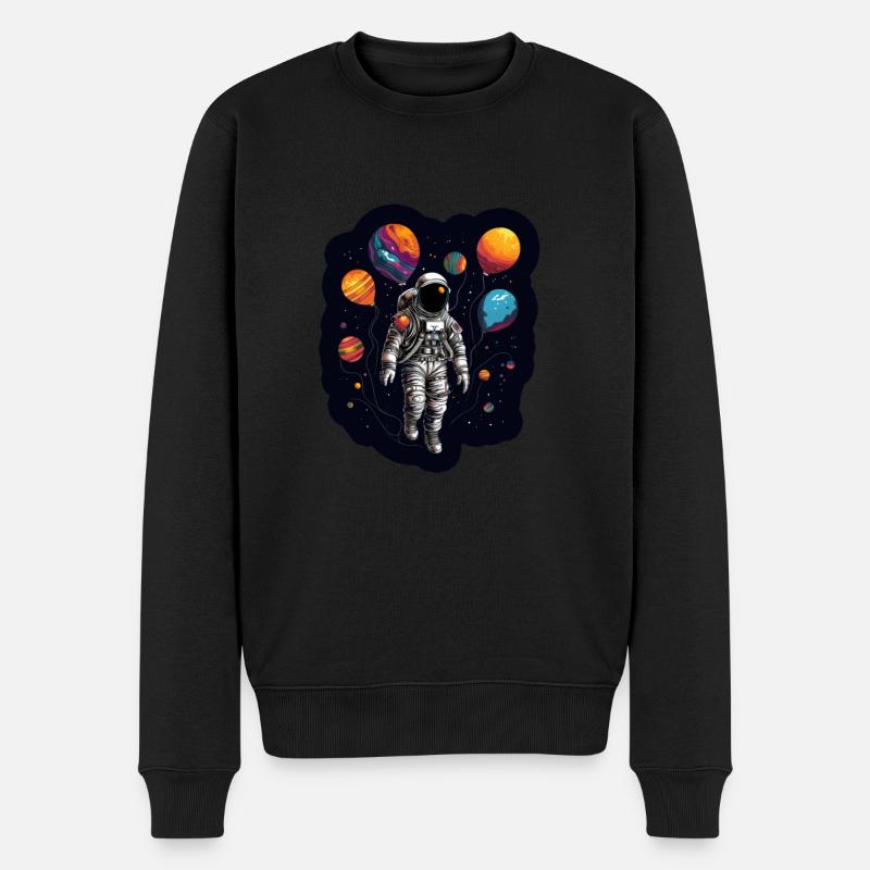 Lune des astronautes - Pull Premium bio Homme - noir