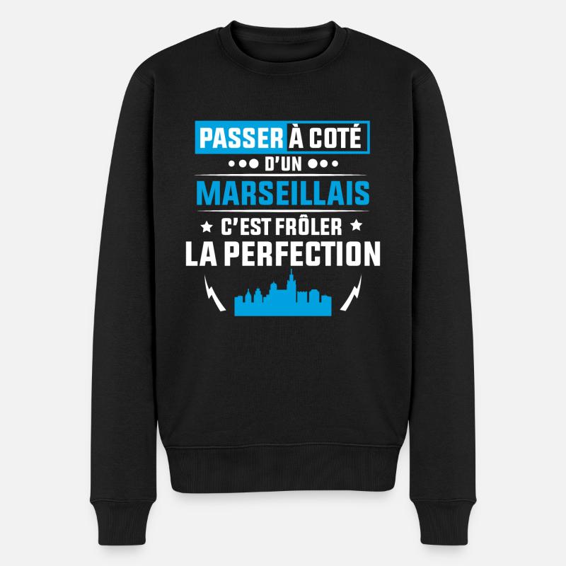 Idée cadeau pour un marseillais - Pull Premium bio Homme - noir