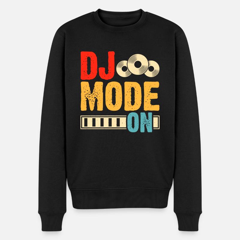 DJ-Modus Ein - Männer Premium Bio Pullover - Schwarz